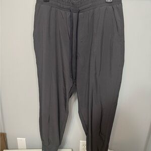 Abercrombie & Fitch Gray Track Pants with Tapered Ankle Cuffs